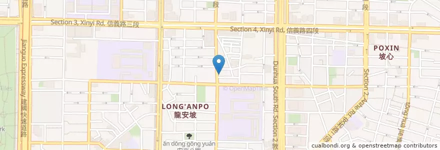 Mapa de ubicacion de 韓風館 en Тайвань, Новый Тайбэй, Тайбэй, Даань.