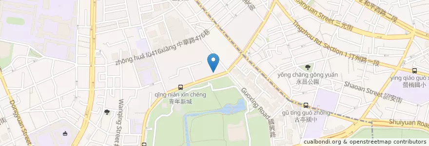 Mapa de ubicacion de 皇室吉利堡早餐店 en Taiwán, Nuevo Taipéi, Taipéi, 萬華區.