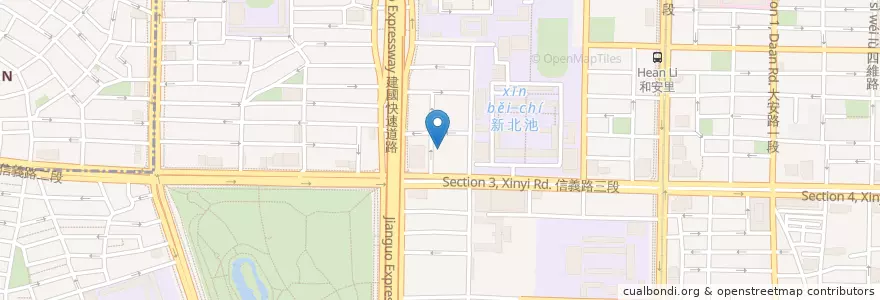 Mapa de ubicacion de 越蓮料理坊 en تایوان, 新北市, تایپه, 大安區.