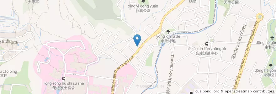 Mapa de ubicacion de 火鍋世家 en 타이완, 신베이 시, 타이베이시, 베이터우 구.