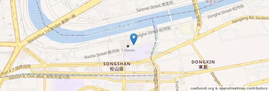 Mapa de ubicacion de 林媽媽廚房 en 臺灣, 新北市, 臺北市, 松山區.