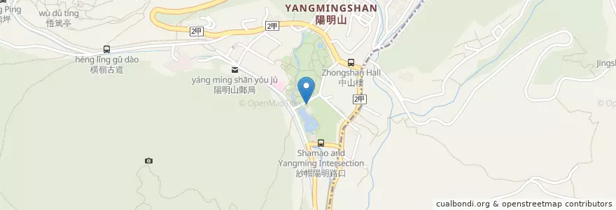 Mapa de ubicacion de 小夫妻 en تایوان, 新北市, تایپه, 北投區, 士林區.
