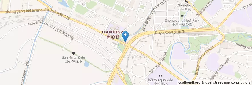 Mapa de ubicacion de 志明牛肉拉麵 en تایوان, 新北市, تایپه, 北投區.