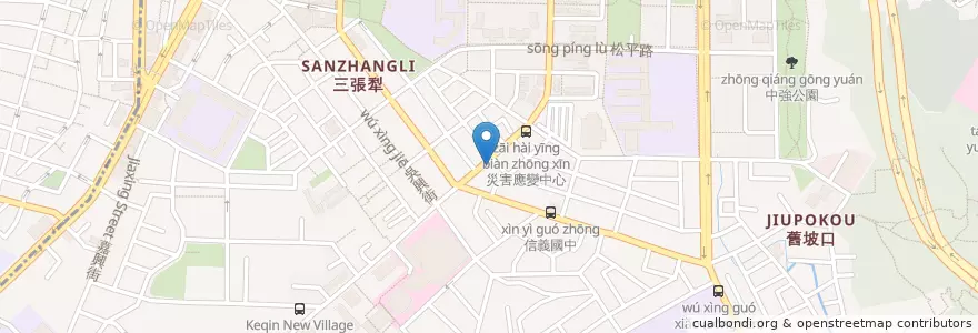 Mapa de ubicacion de 多加精緻早午餐 en 臺灣, 新北市, 臺北市, 信義區.