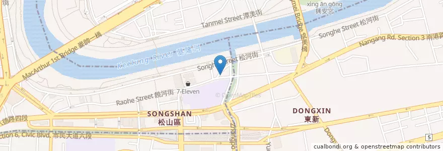 Mapa de ubicacion de 內行蚵仔麵線 en تايوان, تايبيه الجديدة, تايبيه.