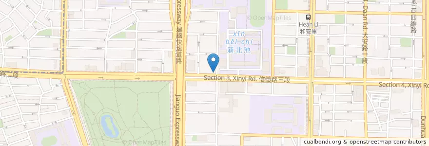 Mapa de ubicacion de 點開心 en Taiwan, 新北市, Taipei, 大安區.