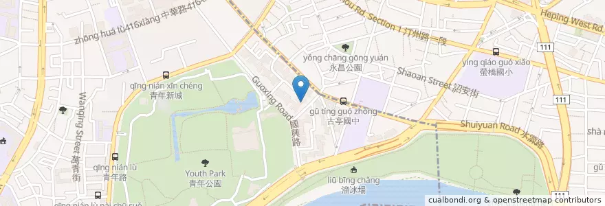 Mapa de ubicacion de 鄉村小吃客家板條 en Taiwan, 新北市, Taipei, 萬華區.