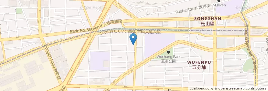 Mapa de ubicacion de 尚鼎麻辣鍋 en Tayvan, 新北市, Taipei, 松山區.