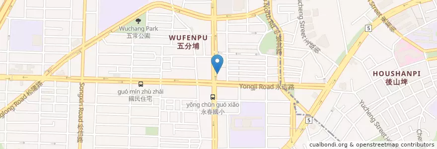 Mapa de ubicacion de 林家意麵 en 타이완, 신베이 시, 타이베이시, 신이 구.