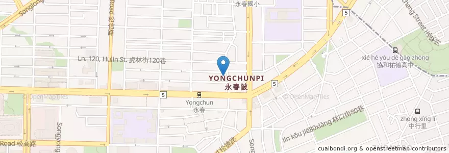 Mapa de ubicacion de 美濃張家莊 en تایوان, 新北市, تایپه, 信義區.