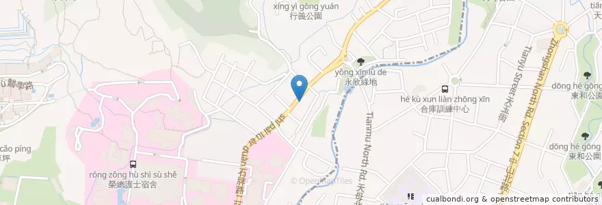 Mapa de ubicacion de 聚餐光雕廚房 en تايوان, تايبيه الجديدة, تايبيه, 北投區.