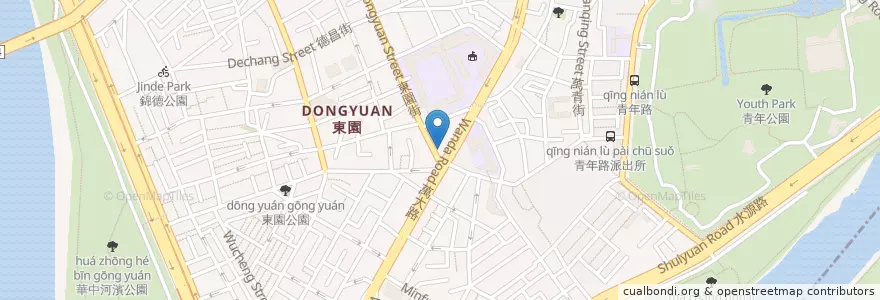 Mapa de ubicacion de 萬華佳佳香鍋貼 en تایوان, 新北市, تایپه, 萬華區.