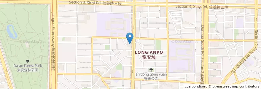 Mapa de ubicacion de 山嵐拉麵 en 臺灣, 新北市, 臺北市, 大安區.