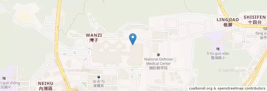 Mapa de ubicacion de 學生餐廳 en Taiwan, New Taipei, Taipei, Neihu District.