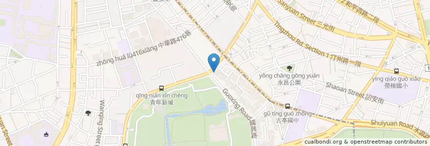 Mapa de ubicacion de 金銘雞腿魯肉飯 en Tayvan, 新北市, Taipei, 萬華區.