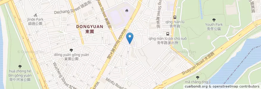 Mapa de ubicacion de 奧黛越南料理 en تايوان, تايبيه الجديدة, تايبيه, 萬華區.