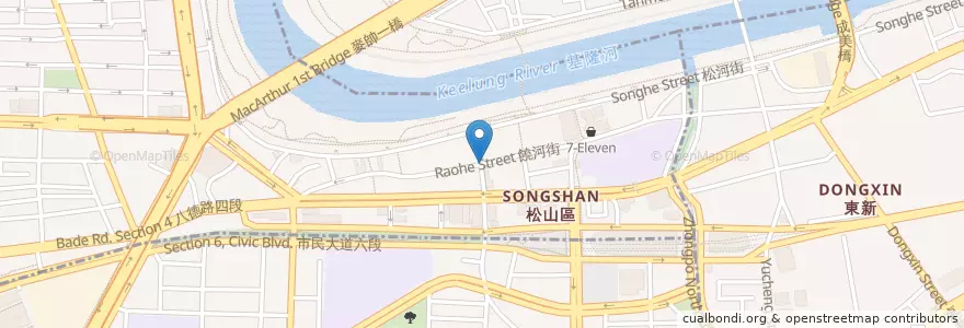 Mapa de ubicacion de 川元涮涮鍋 en 台湾, 新北市, 台北市, 松山区.