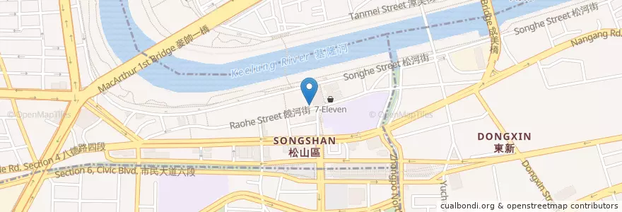 Mapa de ubicacion de 福州世祖胡椒餅 en 臺灣, 新北市, 臺北市, 松山區.