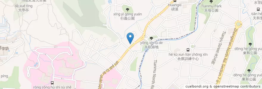 Mapa de ubicacion de 佶園排骨飯 en 臺灣, 新北市, 臺北市, 北投區.