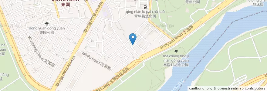 Mapa de ubicacion de 什錦麵 en 타이완, 신베이 시, 타이베이시, 완화 구.