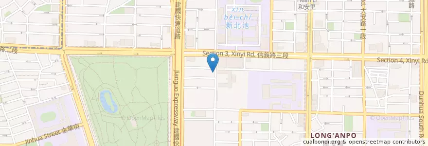 Mapa de ubicacion de 幸福麵食餃子館 en Taiwán, Nuevo Taipéi, Taipéi, 大安區.
