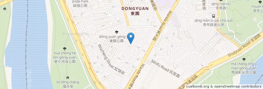 Mapa de ubicacion de 家家早午餐飲 en تايوان, تايبيه الجديدة, تايبيه, 萬華區.