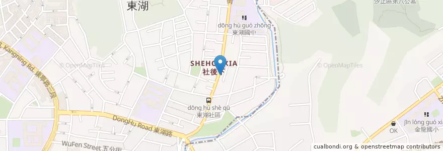Mapa de ubicacion de 東湖阿雲油飯 en 타이완, 신베이 시, 타이베이시.
