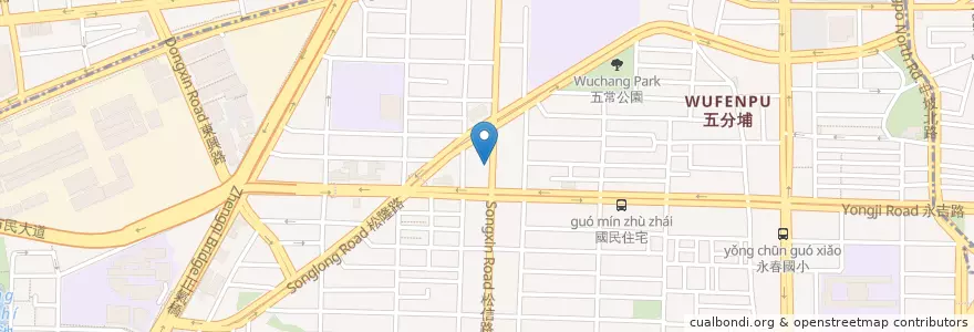 Mapa de ubicacion de 悟饕台北 en 臺灣, 新北市, 臺北市, 信義區.