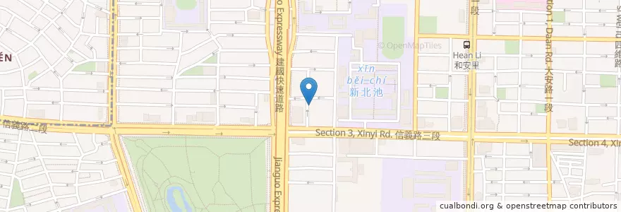 Mapa de ubicacion de 耘華居素食茶葉 en Taiwan, Nuova Taipei, Taipei, 大安區.