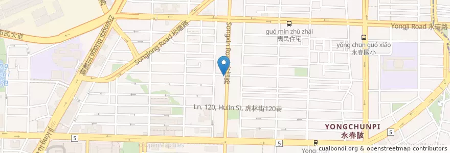 Mapa de ubicacion de 永和四海豆漿 en Taiwan, 新北市, Taipei, 信義區.