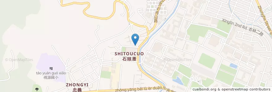Mapa de ubicacion de 曾記美食 en تایوان, 新北市, تایپه, 北投區.