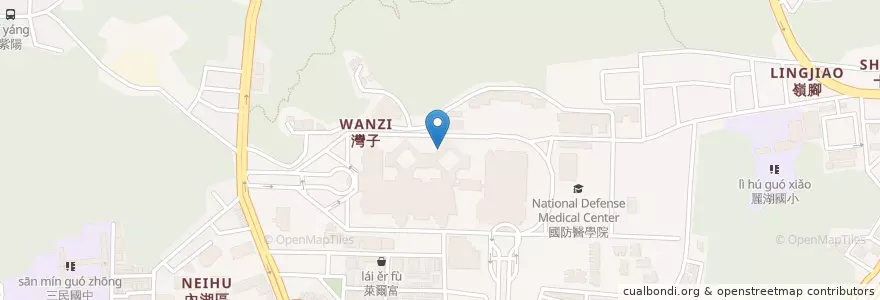 Mapa de ubicacion de 明德素食園 en 臺灣, 新北市, 臺北市, 內湖區.