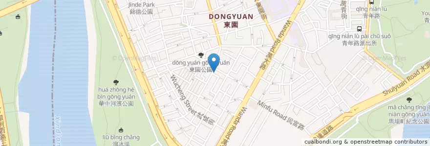 Mapa de ubicacion de 東興素食自助餐廳 en Tayvan, 新北市, Taipei, 萬華區.