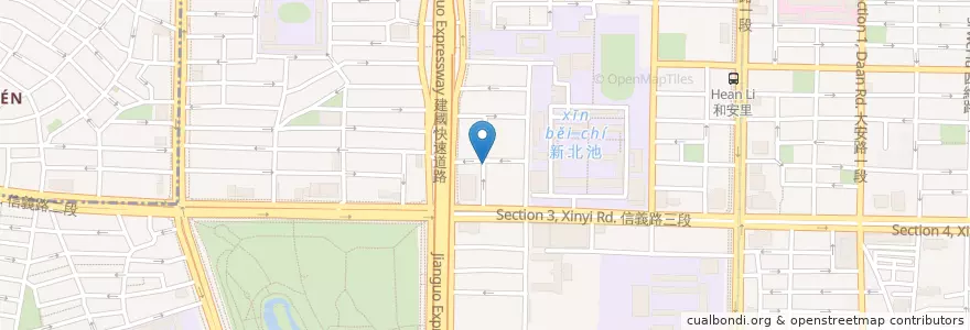 Mapa de ubicacion de 好朋友早餐吧 en تایوان, 新北市, تایپه, 大安區.