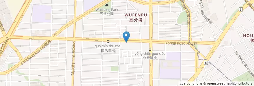 Mapa de ubicacion de 壹號拌-韓式拌飯外送 en 타이완, 신베이 시, 타이베이시, 신이 구.