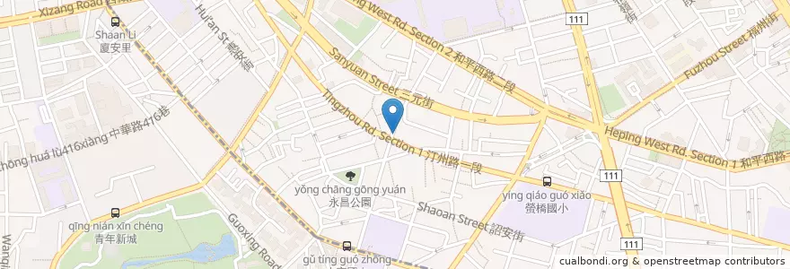 Mapa de ubicacion de 美而美早餐店 en Taïwan, Nouveau Taipei, Taipei, 萬華區, 中正區.