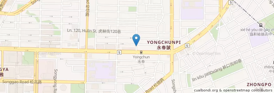 Mapa de ubicacion de 禧園素食 en Tayvan, 新北市, Taipei, 信義區.