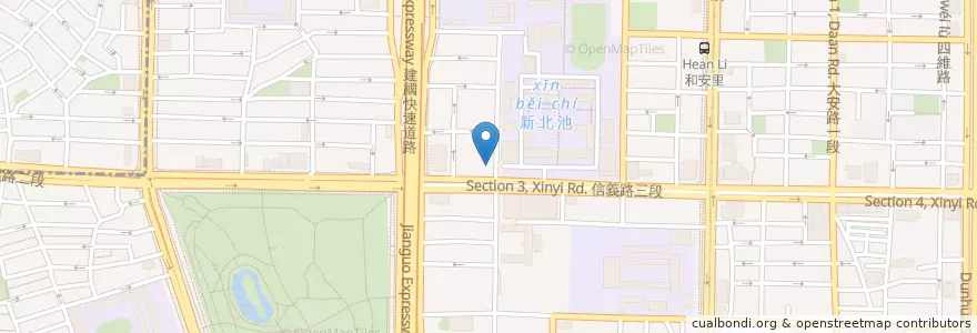 Mapa de ubicacion de 菊乃屋 en 台湾, 新北市, 台北市, 大安区.