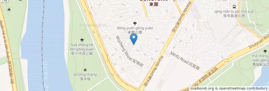 Mapa de ubicacion de 早安 · 你好 en تایوان, 新北市, تایپه, 萬華區.