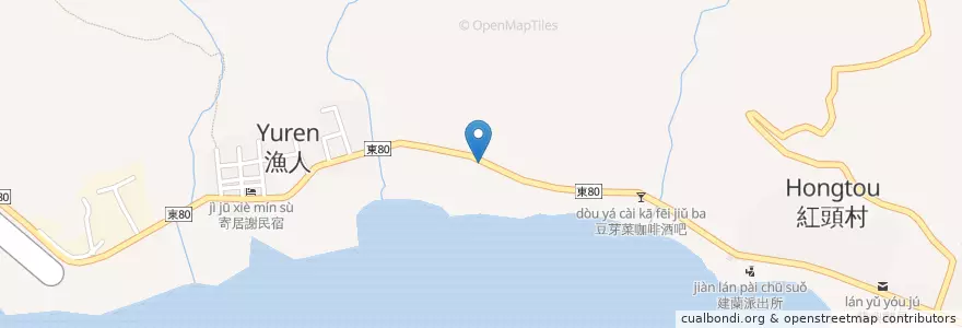 Mapa de ubicacion de 沿海假期 en 臺灣, 臺灣省, 臺東縣, 蘭嶼鄉 Ponso No Tao.