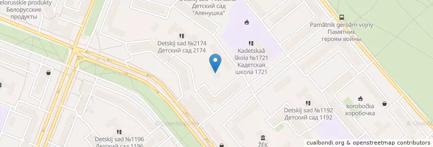Mapa de ubicacion de Современник en Russland, Föderationskreis Zentralrussland, Moskau, Nordwestlicher Verwaltungsbezirk, Район Строгино.