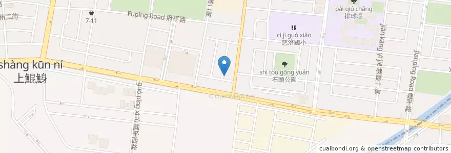 Mapa de ubicacion de 台南極樂寺 en Tayvan, 臺南市, 安平區.