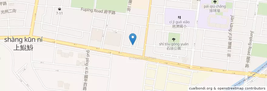 Mapa de ubicacion de 社團法人台南市淨宗學會-信解行證 en تايوان, تاينان, 安平區.