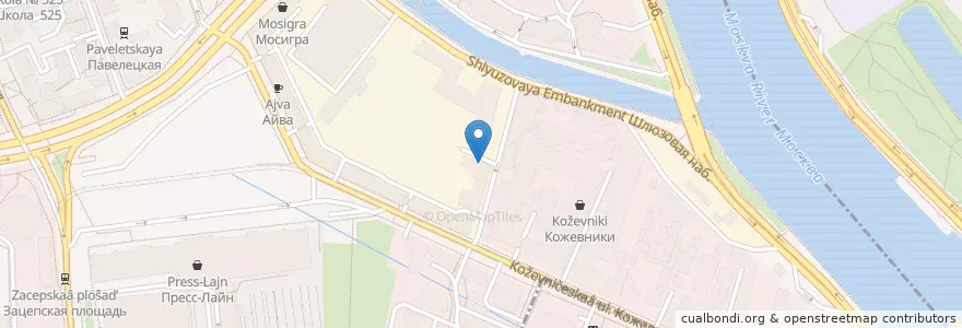Mapa de ubicacion de Psycho Place en Russie, District Fédéral Central, Moscou, Центральный Административный Округ, Район Замоскворечье.