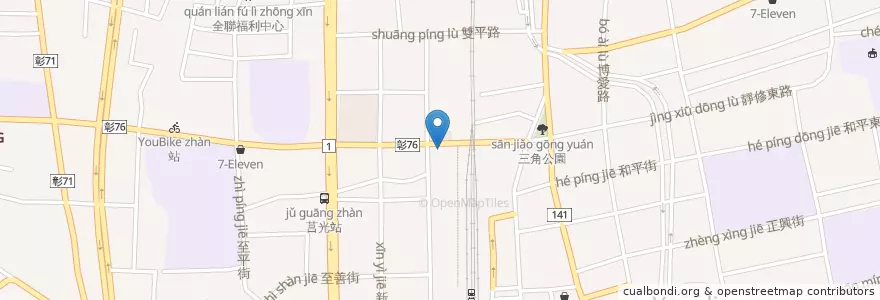 Mapa de ubicacion de 寶香素食自助餐 en Tayvan, 臺灣省, Changhua, 員林市.