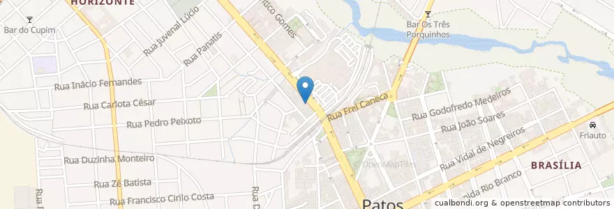 Mapa de ubicacion de Saúde Farma en برزیل, منطقه شمال شرقی برزیل, پارائیبا, Região Metropolitana De Patos, Região Geográfica Intermediária De Patos, Região Geográfica Imediata De Patos, Patos.