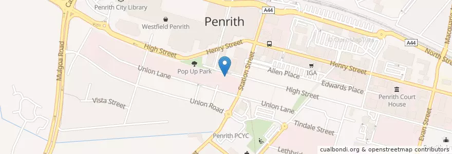 Mapa de ubicacion de Priceline Pharmacy en Australia, Nuovo Galles Del Sud, Sydney, Penrith City Council.