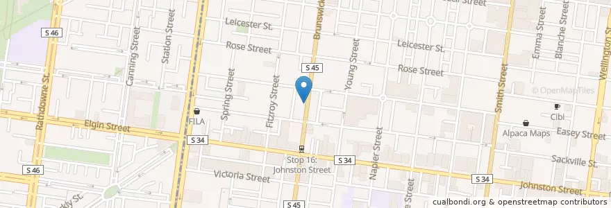 Mapa de ubicacion de Finas 2 Vegan en Avustralya, Victoria, City Of Yarra.