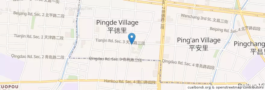 Mapa de ubicacion de 沈媽媽食堂 en 臺灣, 臺中市, 北屯區, 北區.