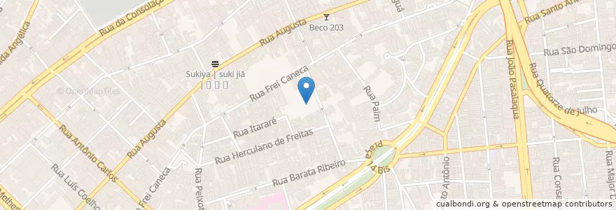 Mapa de ubicacion de Espaco Itaú Cinemas Frei Caneca en Brasil, Região Sudeste, São Paulo, Região Geográfica Intermediária De São Paulo, Região Metropolitana De São Paulo, Região Imediata De São Paulo, São Paulo.